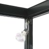 Vitrine glasskab - Showcase Counter Solo glasmontre med underskab, LED lys og lås - sort #5