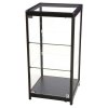 Vitrine glasskab - Showcase Counter Solo glasmontre med LED lys og lås  sort #1
