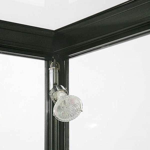 Vitrine glasskab - Showcase Counter Solo glasmontre med LED lys og lås  sort #6