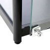 Vitrine glasskab - Showcase Counter Solo glasmontre med LED lys og lås  sort #3