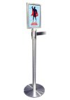 Sign holder for Crowd Barrier Belt system, Sort, A4 #2