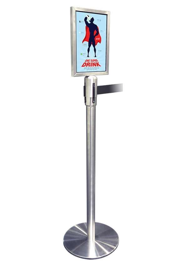 Sign holder for Crowd Barrier Belt system, Sort, A4 #2