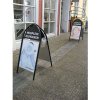 Gotik Classic Gadeskilt med logoplade - 50x70 cm - sort #12