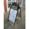 Gotik Classic Gadeskilt med logoplade - 50x70 cm - sort #14