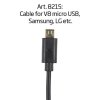 Kabel type V8 micro USB til Samsung, LG, etc. #1