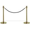 Afspærringsstolpe System i Guld - 2 Standere med sort Reb #1
