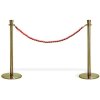 Afspærringsstolpe System i Guld - 2 Standere med rødt Reb #1