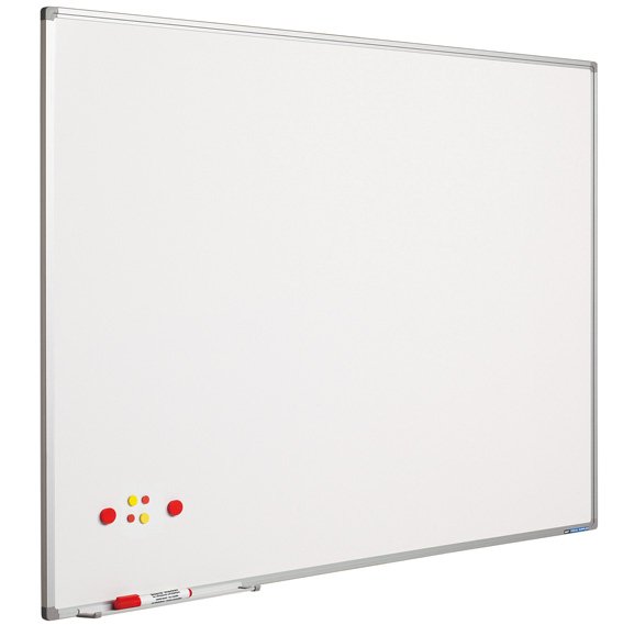 Whiteboard Ceramic til intensivt brug med alu ramme - 45x60cm