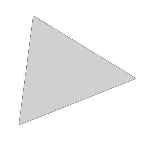 Magnet trekant 1x1 cm (180 stk pr. ark) - Grå #1