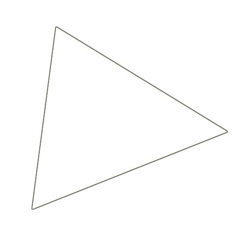 Magnet trekant 2x2 cm (49 stk pr. ark) - Hvid #1