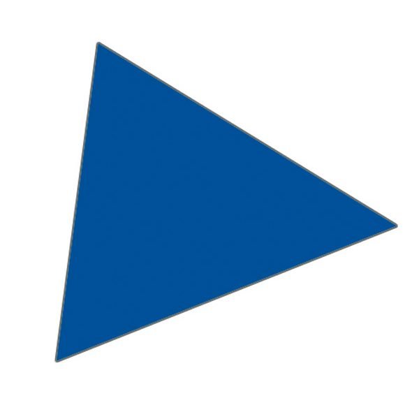 Magnet trekant 2x2 cm (49 stk pr. ark) - Blå #1