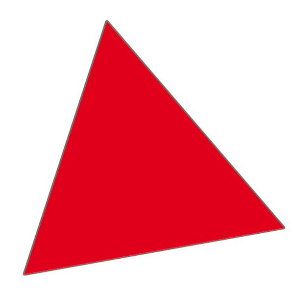 Magnet trekant 2x2 cm (49 stk pr. ark) - Rød #1