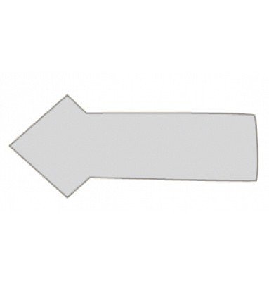 Magnet pil 1x2 cm (30 stk pr. ark)  - Grå #1