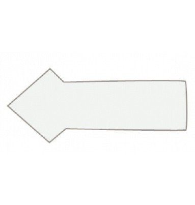 Magnet pil 1x2 cm (30 stk pr. ark) - Hvid #1