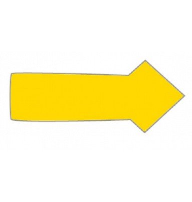 Magnet pil 1x2 cm (30 stk pr. ark) - Gul #1
