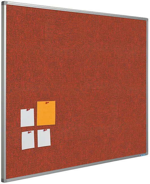 Opslagstavler med Camira stof. Divide - 120x180cm, Orange-r&oslash;d