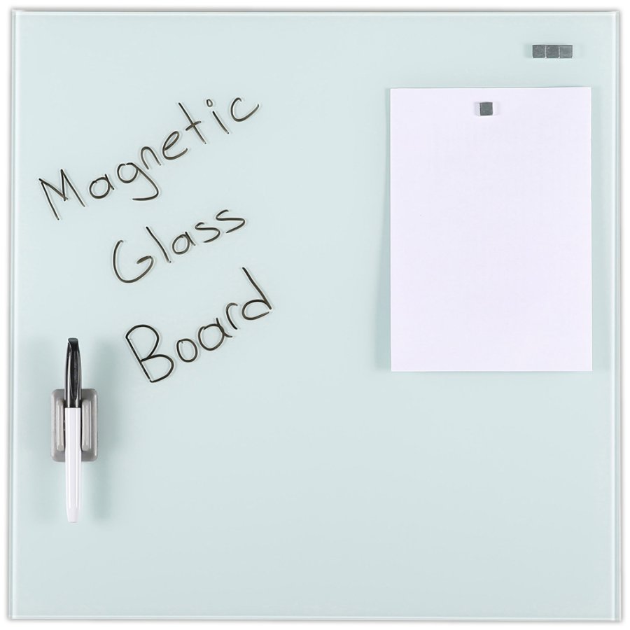 Magnetisk glastavle, hvid - 45x45 cm #1
