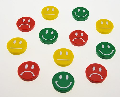 Smiley magnet - Rød/sur smiley #2