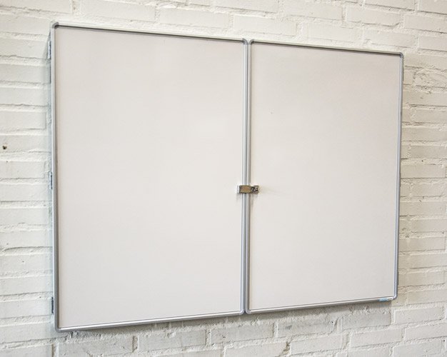 Whiteboard med 2 låger (5 sider), kan aflåses - 60x90 cm (60x180 cm) - uden låsebeslag #4