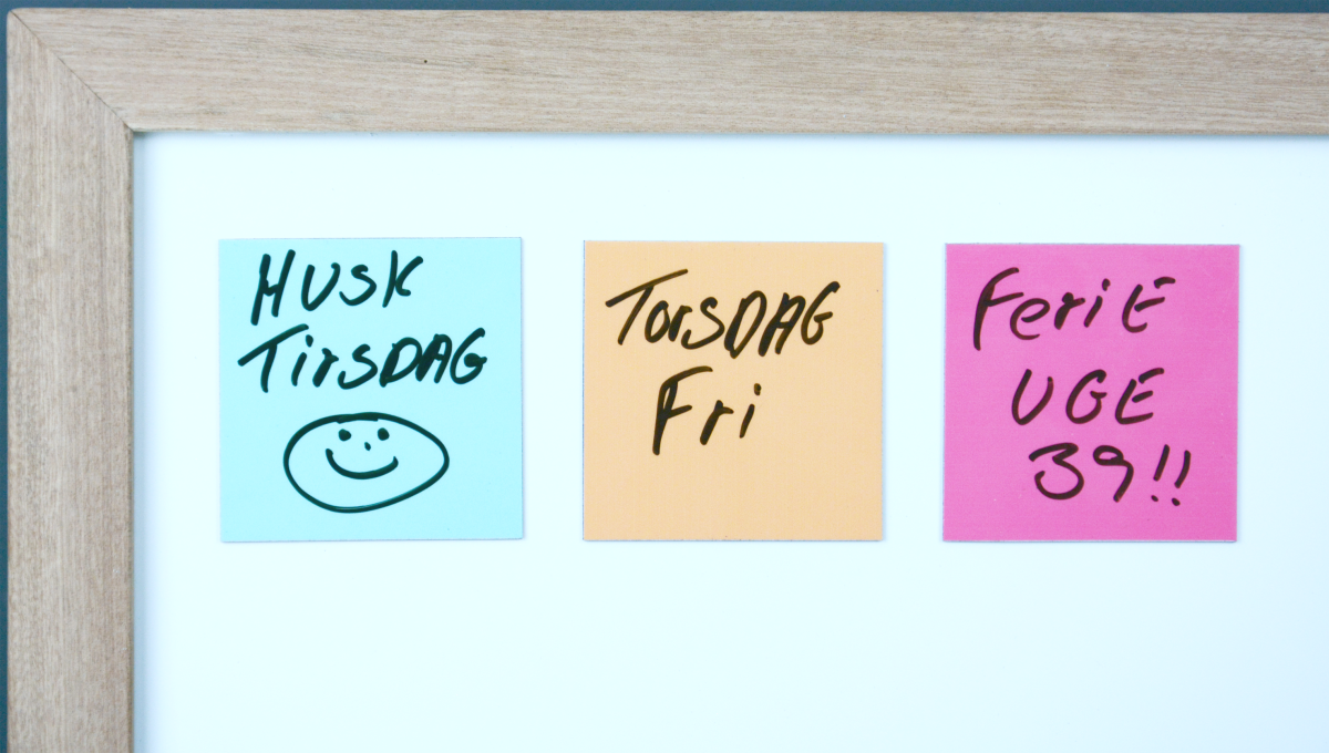 Magnetisk post-it, til whiteboards, Orange | Dansk Skilte Inventar
