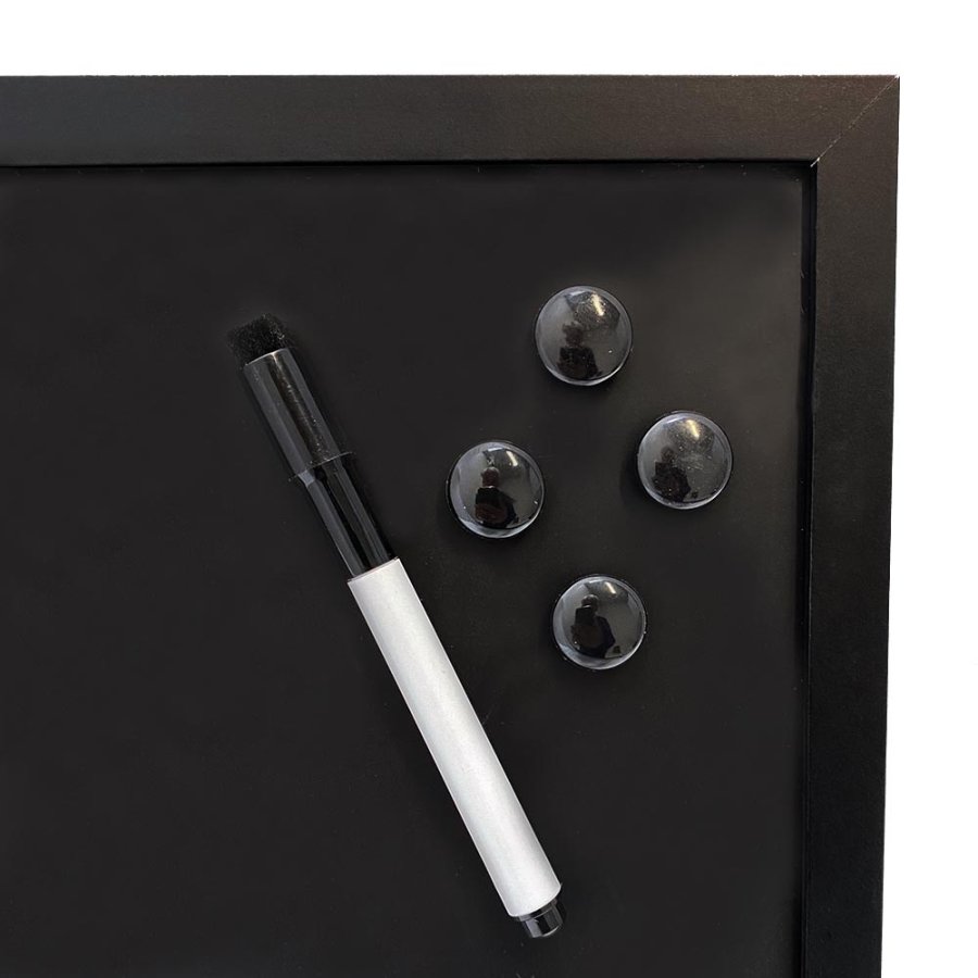 Whiteboard med ugeplan TYSK, kork og kridt tavle 60 x 40 cm, inkl. sort magnetisk tush, 4 x sorte 20 mm magneter, 12 sorte nåle og 1 pakke kridt (5 stk.) #5