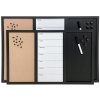 Whiteboard med ugeplan TYSK, kork og kridt tavle 60 x 40 cm, inkl. sort magnetisk tush, 4 x sorte 20 mm magneter, 12 sorte nåle og 1 pakke kridt (5 stk.) #8