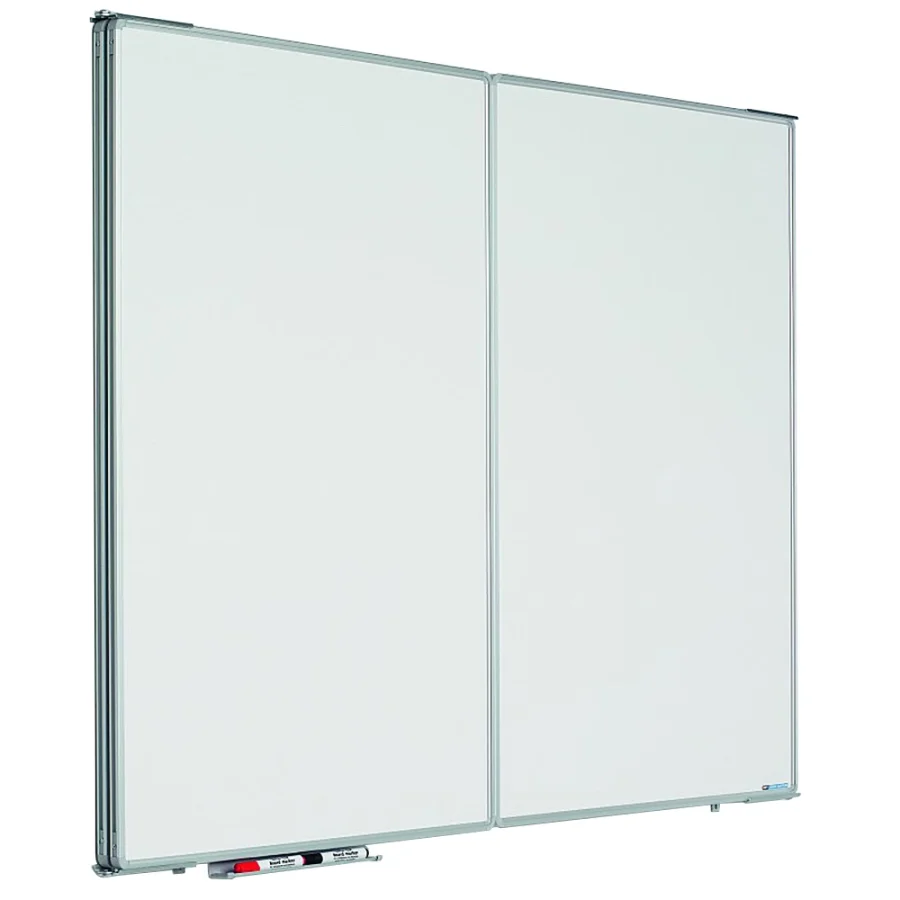 Whiteboard med 2 låger (5 sider), kan aflåses - 120x150 cm (120x300 cm) - uden låsebeslag #4