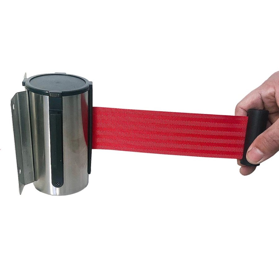 Afspærringsstolpe Bælte Dispenser Til Vægmontering - Rød, 300 cm #2