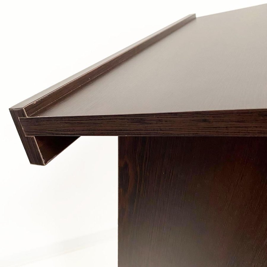 Elegant Sort Tr&aelig; Talerstol med A3 S&oslash;lvramme - Wood Podium fra Fast-Fix