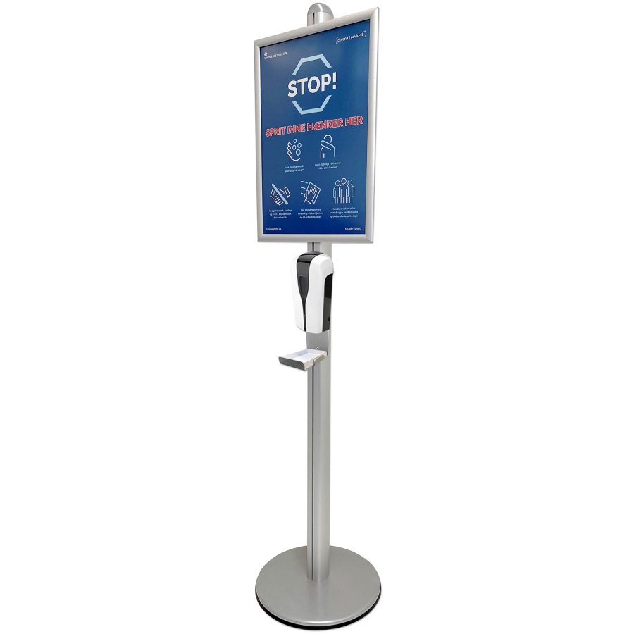 Håndspritstander med automatisk håndsprit dispenser og A2 Klikramme #1