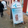 Expo Gotik Gadeskilt med logoplade - 50x70 cm - hvid #13