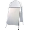 Expo Gotik Gadeskilt med logoplade - 70x100 cm - hvid #10
