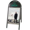 Expo Gotik Gadeskilt med logoplade - 70x100 cm - sort #9