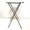 Rundt Klapbord Ø 80cm: Hvid Bordplade & Sort Stålstel, Højde 110cm #2