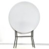 Rundt Klapbord Ø 80cm: Hvid Bordplade & Sort Stålstel, Højde 110cm #4