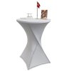 Elastisk Hvid Borddug til Events - Ø80cm #1