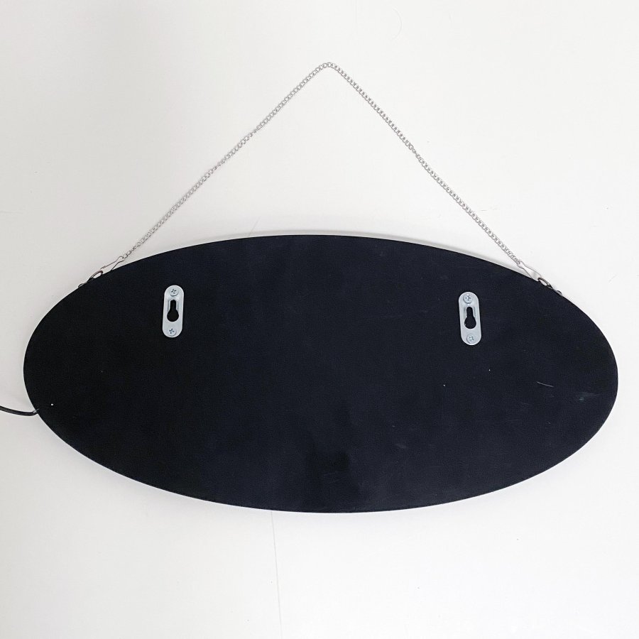 Attraktivt LED &Aring;ben Skilt - Sort Design med R&oslash;d Tekst og Bl&aring; Cirkel