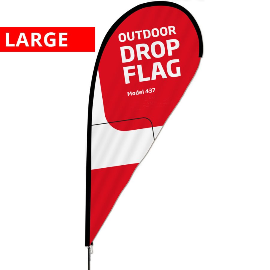 Sort stang til Outdoor Drop Flag, Large #1