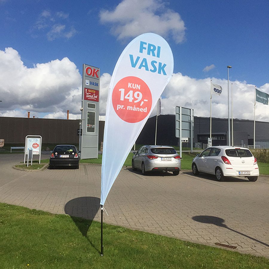 Sort stang til Outdoor Drop Flag, Large #10