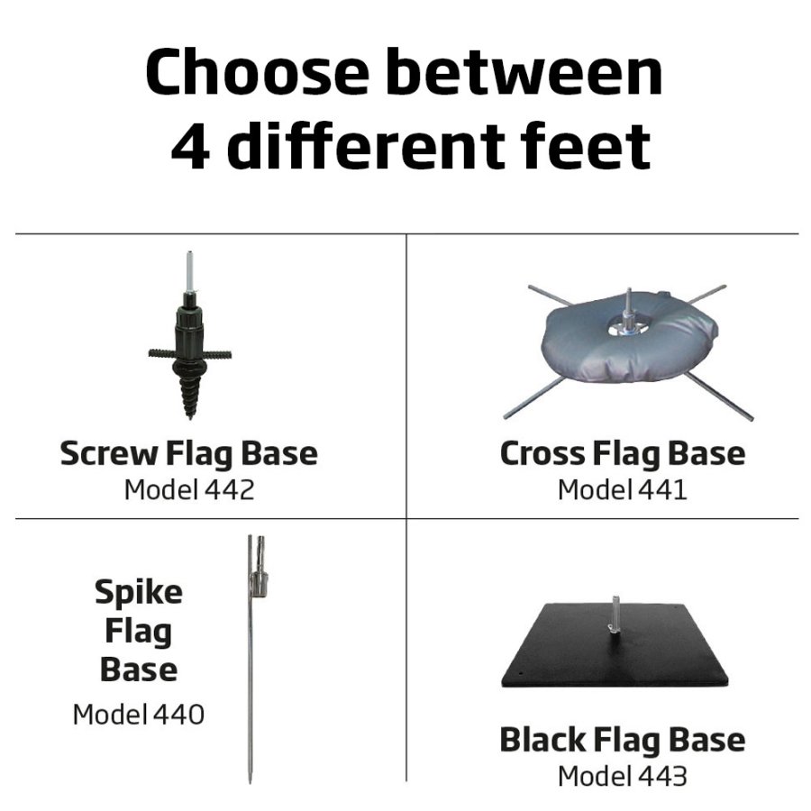 Sort stang til Outdoor Drop Flag, Large #13