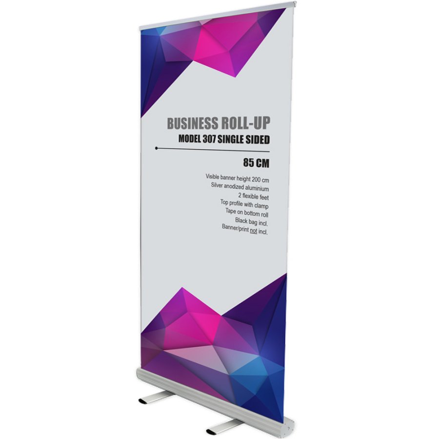 Business Roll-up kassette, enkeltsidet, 100 cm, alu/sølv, inkl. taske #9