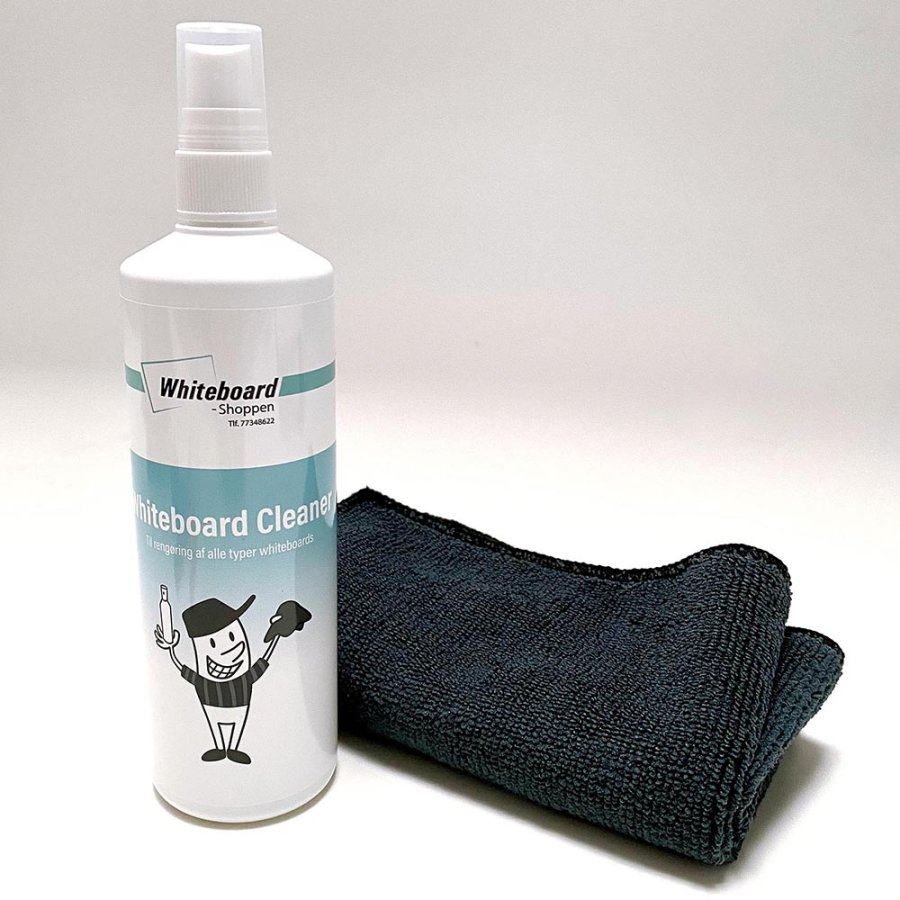 Lille Whiteboard Cleaner Sæt med Microfiberklud og Rensespray #1