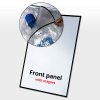 PET frontplade m/magnet 70 x 100  - Sort kant #1
