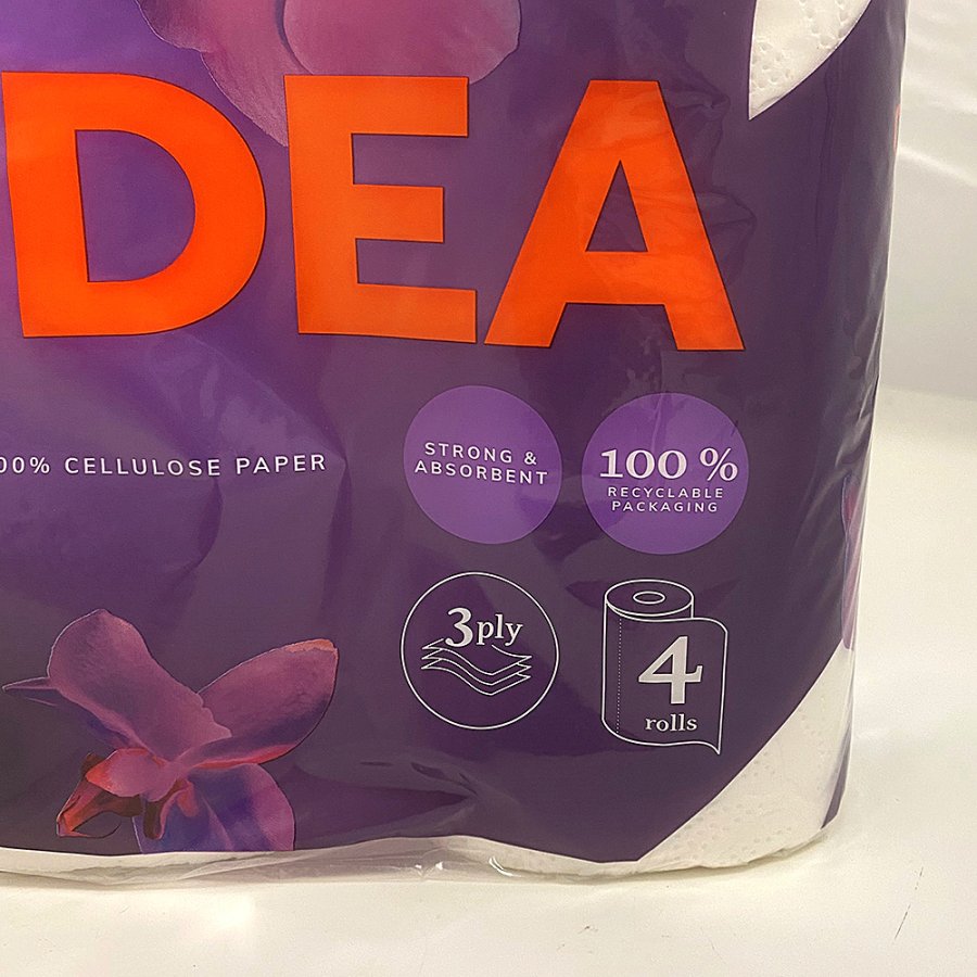 Køkkenrulle, Grite Orchidea, 3-lags, 100% nyfiber, 28 ruller