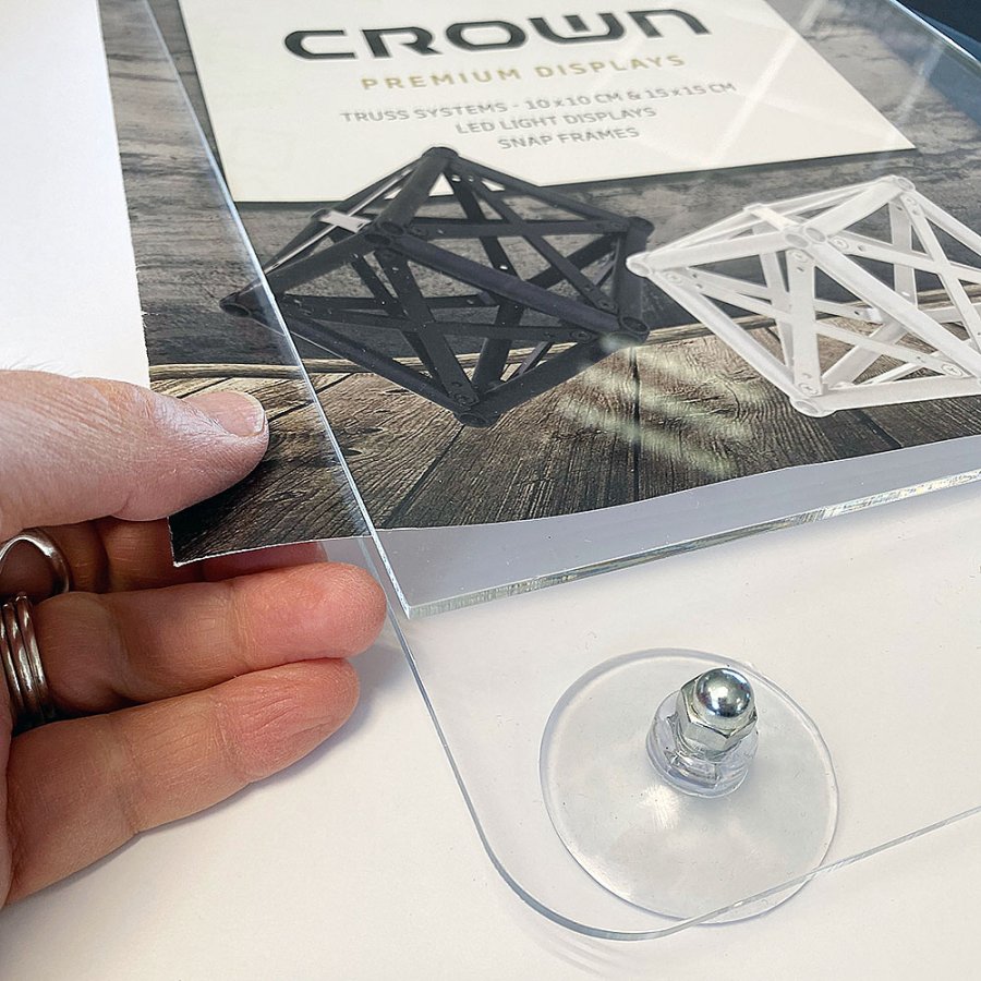 Window ramme med sugekop dobbeltsidet horisontal - A4