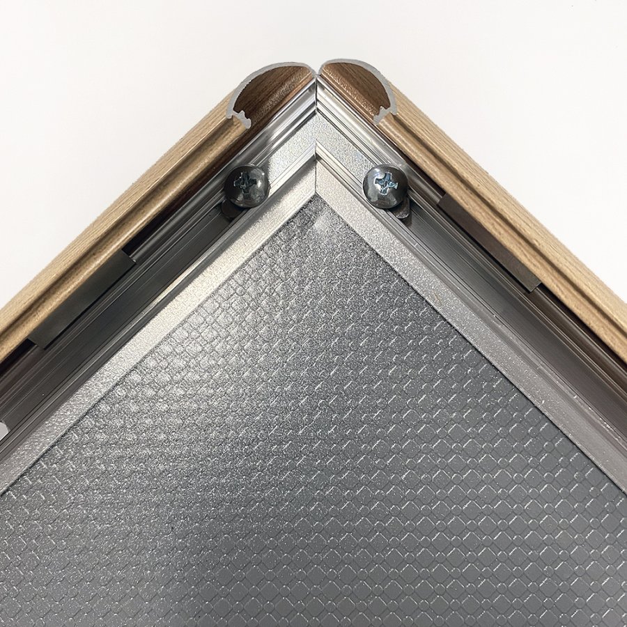 Alu Snap Ramme 25mm, A4 - Lys Træ Finish