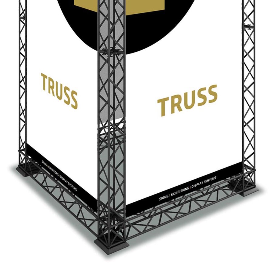 Base Regular 20 x 20 cm, til Crown Truss 10, sort