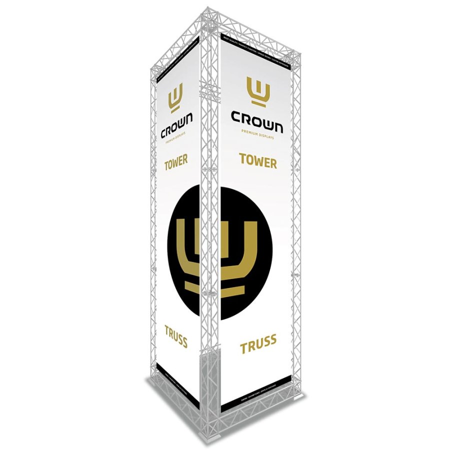 Crown Truss 10x10, Top Clip - Hvid