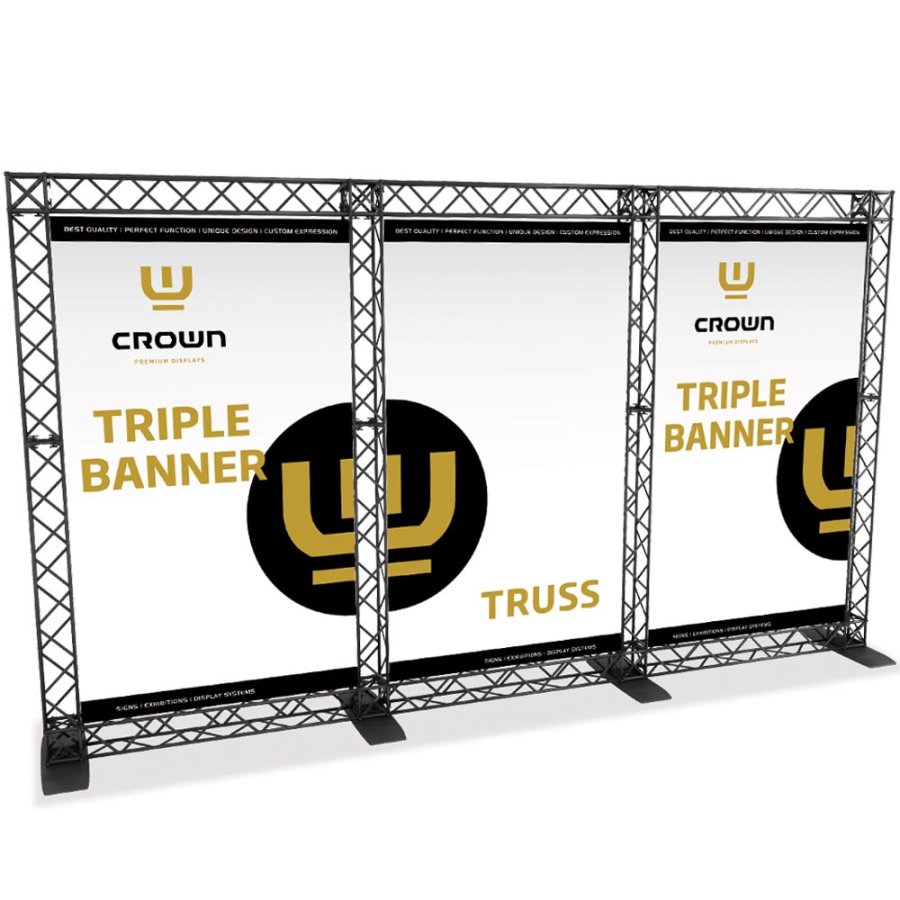 Crown Truss 10 Triple Banner wall, Sort