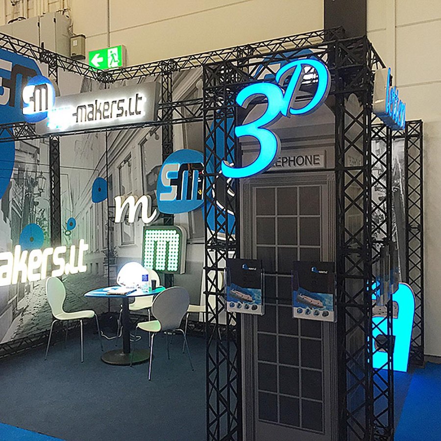 Crown Truss 10 Triple Banner wall, Sort